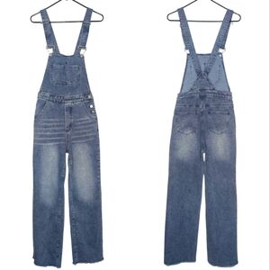 Women's Straight Leg Light Wash Blue Jeans Overalls Size Small